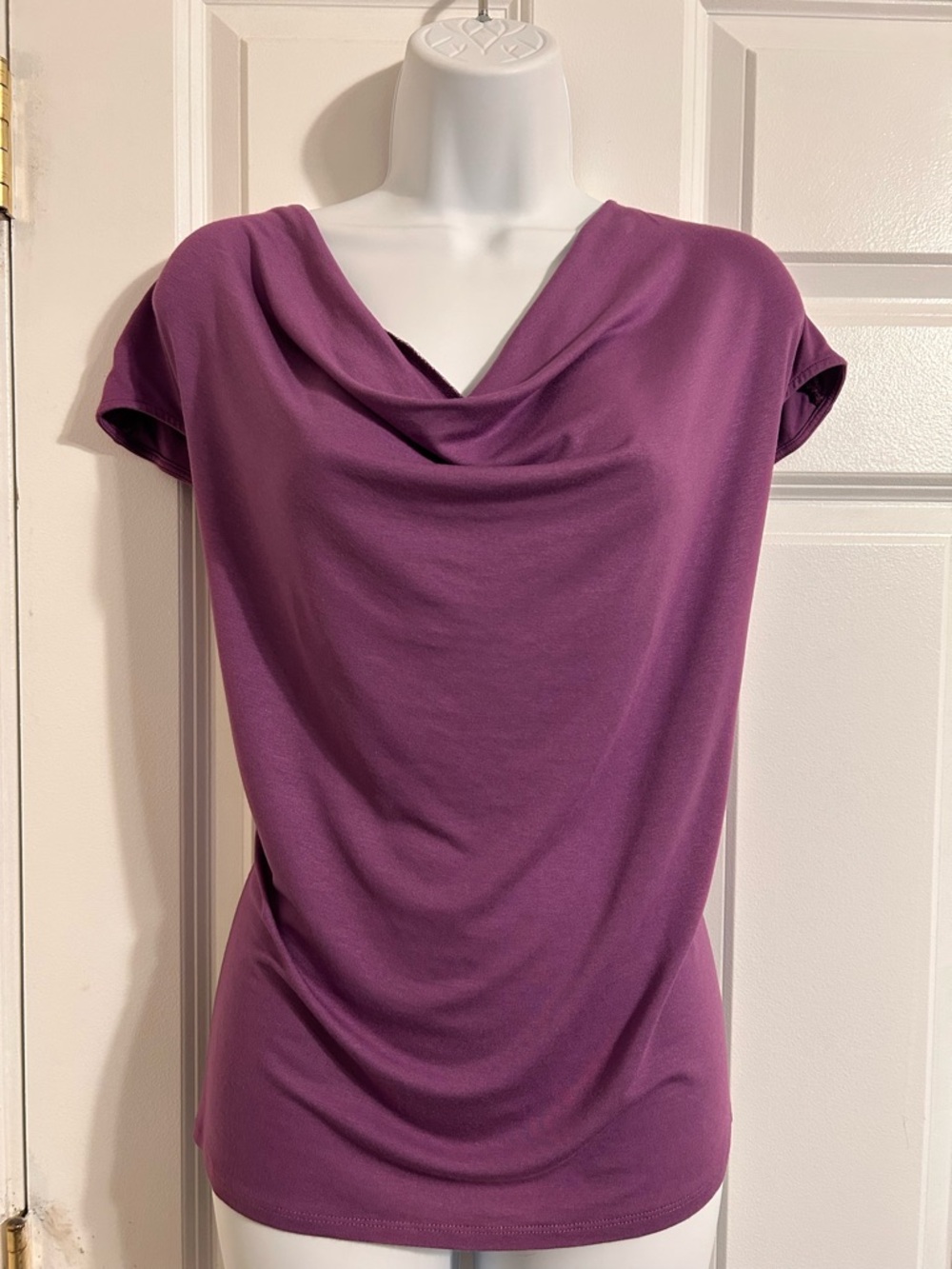 Saks Fifth Avenue Purple Scoop Neck Top